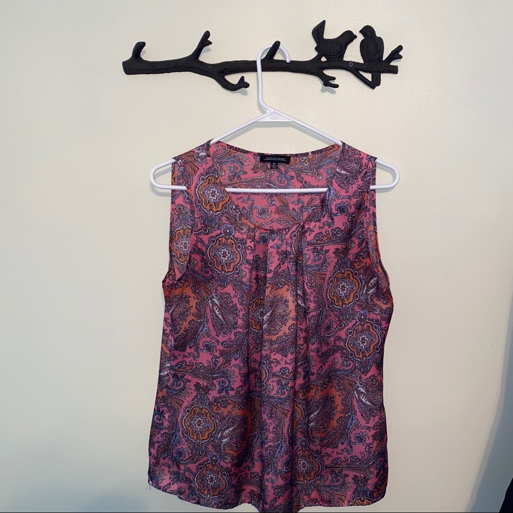 Notations Pink Patterned tank top